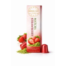   Matcha-Lux Matcha Tea Kapszula – Eper (Strawberry)  (Nespresso kompatibilis, 10 db/cs.)