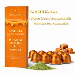   Matcha-Lux Matcha Tea Kapszula – Sós Karamell (Dolce Gusto kompatibilis, 8 db/cs.)