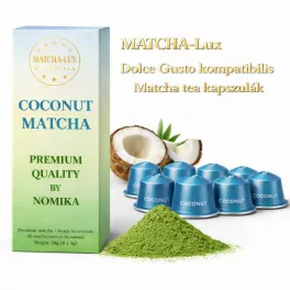   Matcha-Lux Matcha Tea Kapszula – Kókusz  (Dolce Gusto kompatibilis, 8 db/cs. )