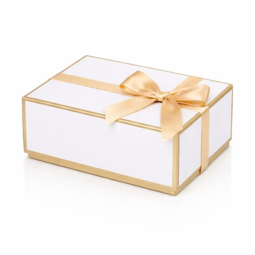 Ajándék Doboz ( fehér-arany) 