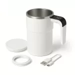 Nomika USB-s Okos Tejhabosító Bögre LCD hőmérséklet-kijelzés-fehér