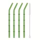 Üveg Szívószál Szett Tisztítókefével – Bambusz Design