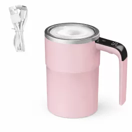   Nomika USB-s Okos Tejhabosító Bögre LCD hőmérséklet-kijelzés ( Pink)