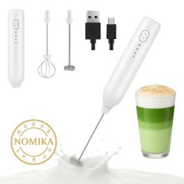   NOMIKA Easy 3-sebességes Elektromos Tejhabosító – USB-vel Tölthető/ 2 fejjel