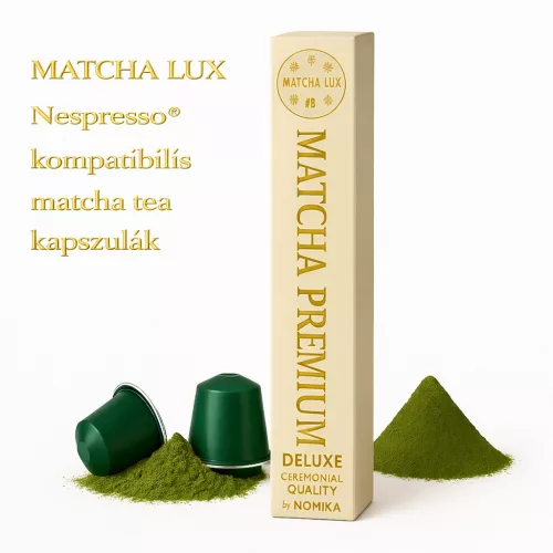 Matcha-Lux Matcha Tea Kapszula – Premium Deluxe  Nespresso kompatibilis  ( 10 db/cs. ) 
